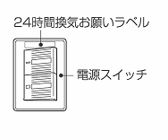 常時運転すべきことを指示する注意書きの貼り付けてあるもの