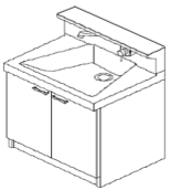 洗面器一体タイプ